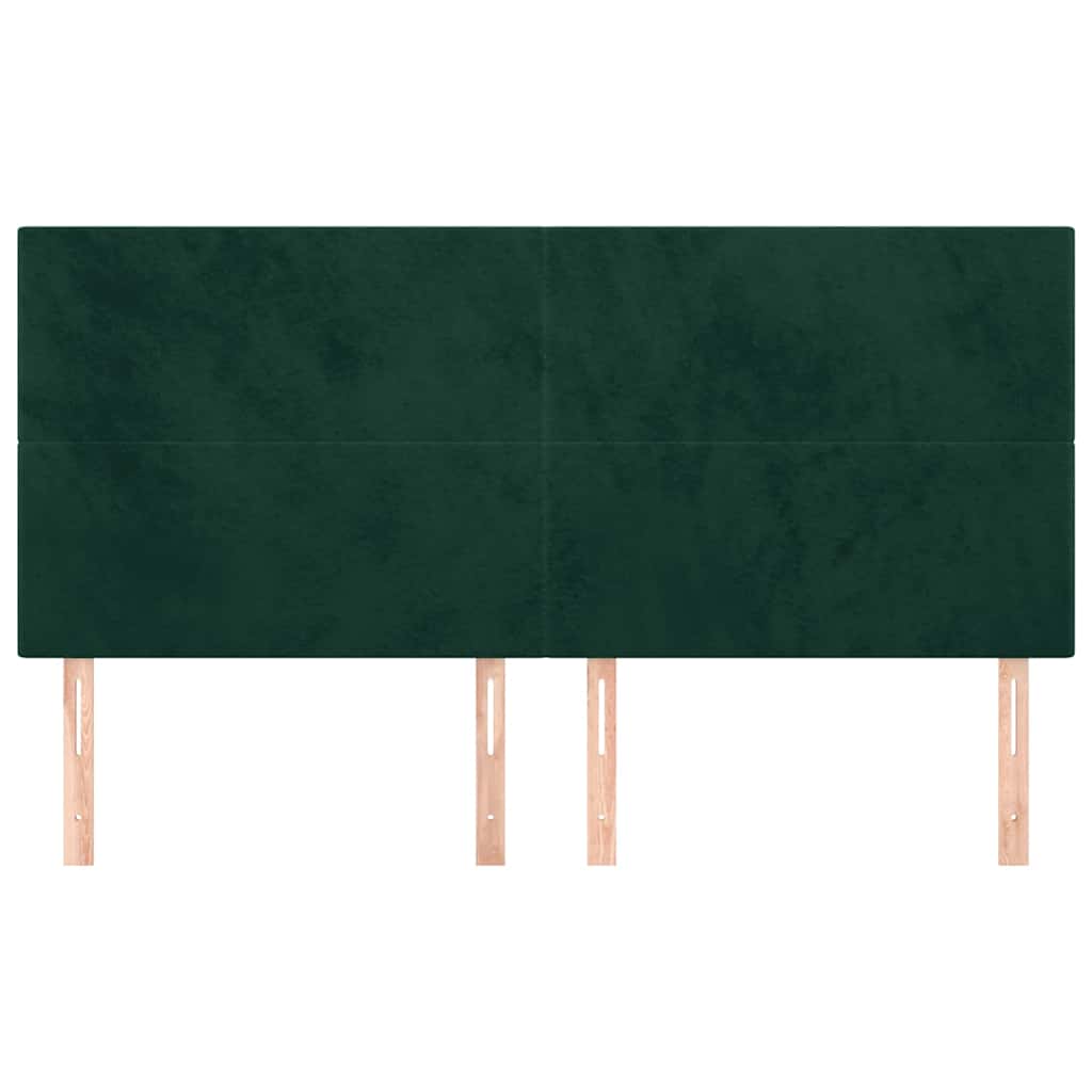 Vidaxl hoofdbord donkergroen 200x5x118 128 cm fluweel