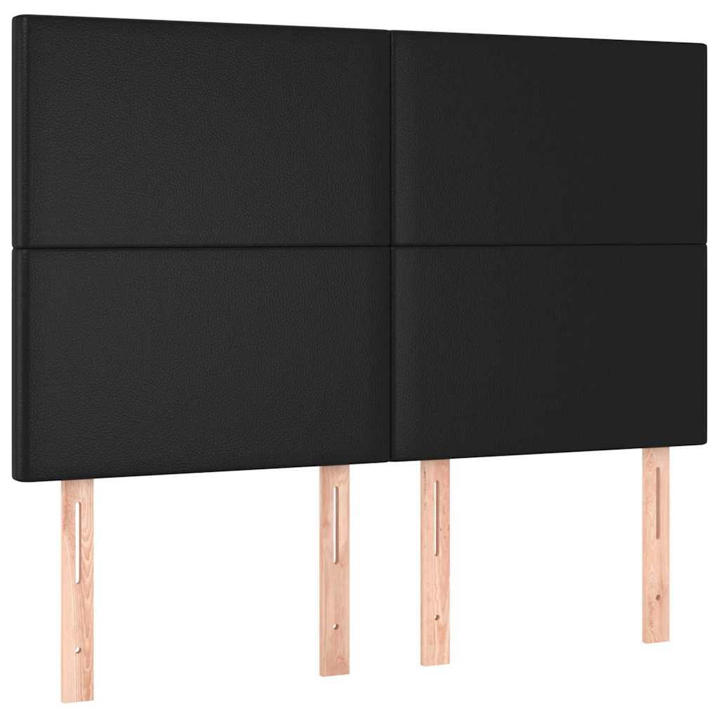 Vidaxl hoofdbord zwart 144x5x118 128 cm kunstleer