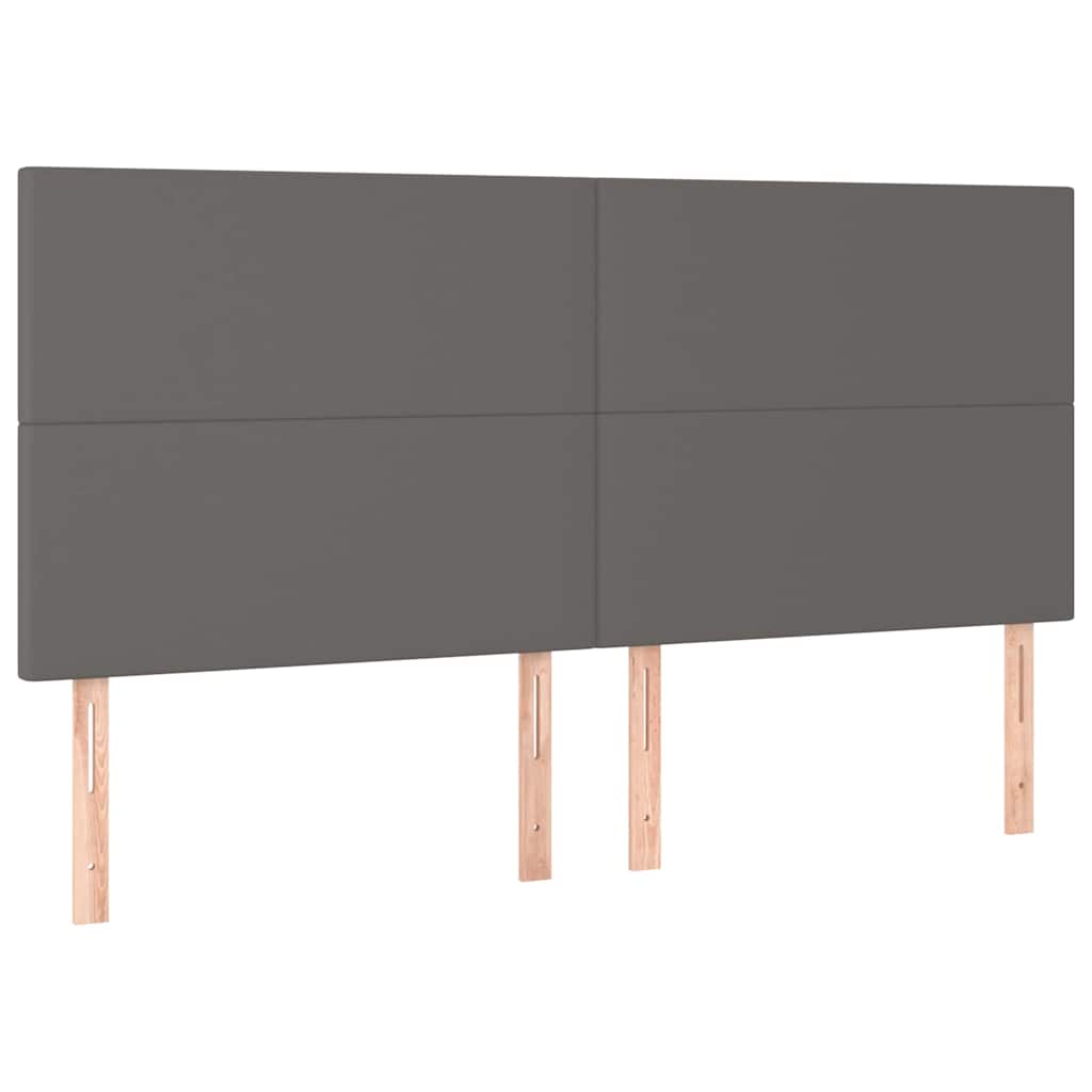 Vidaxl hoofdbord grijs 180x5x118 128 cm kunstleer