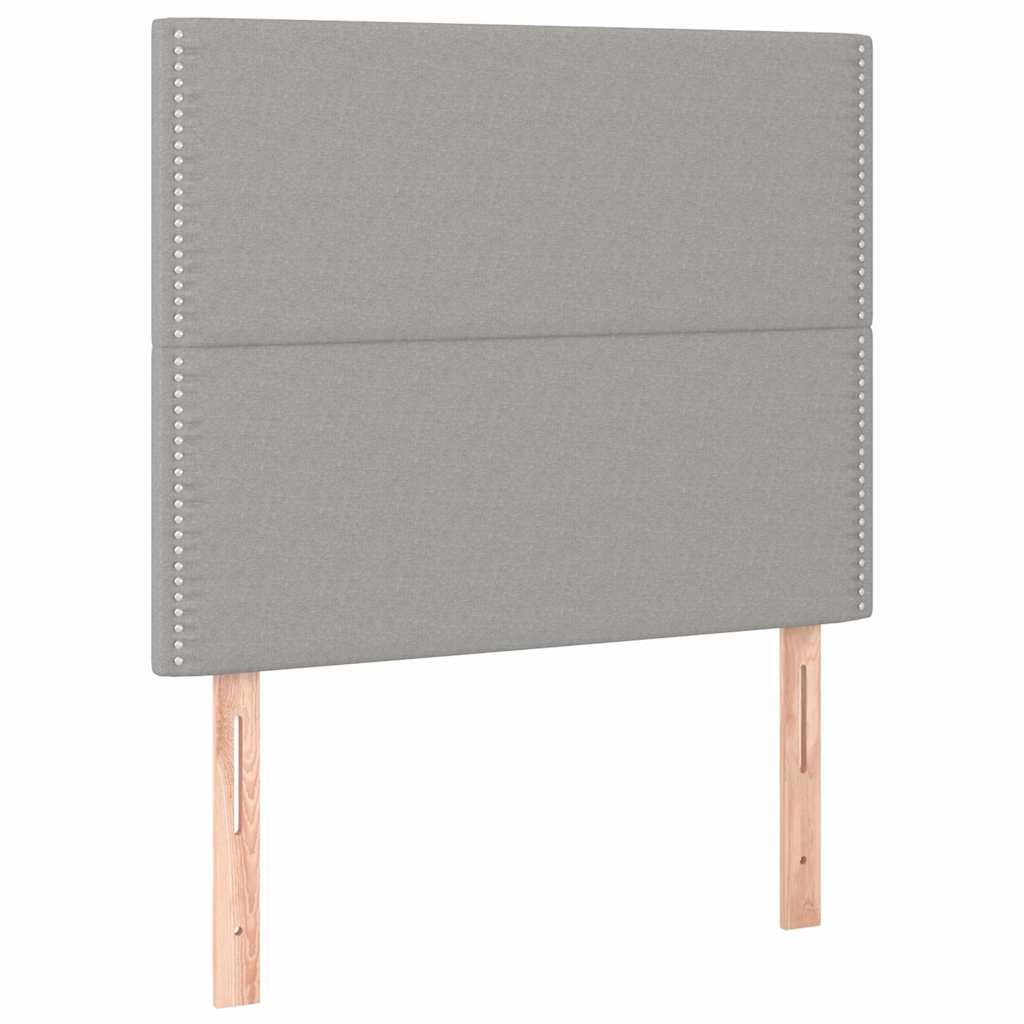Vidaxl hoofdbord lichtgrijs 90x5x118 128 cm stof