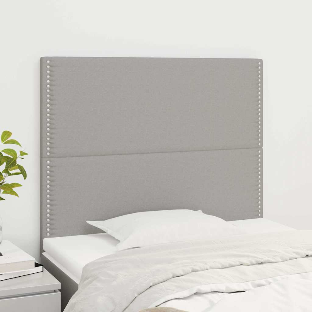 Vidaxl hoofdbord lichtgrijs 90x5x118 128 cm stof