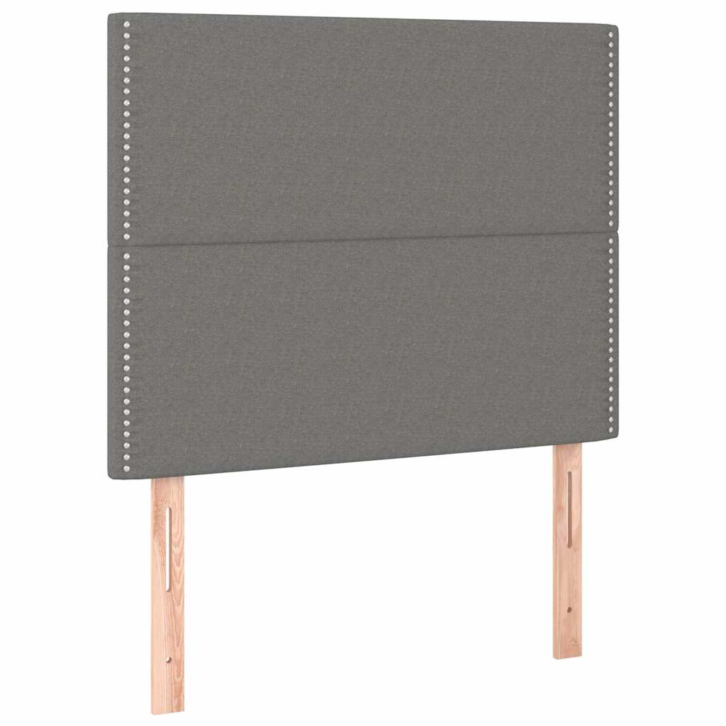 Vidaxl hoofdbord donkergrijs 90x5x118 128 cm stof