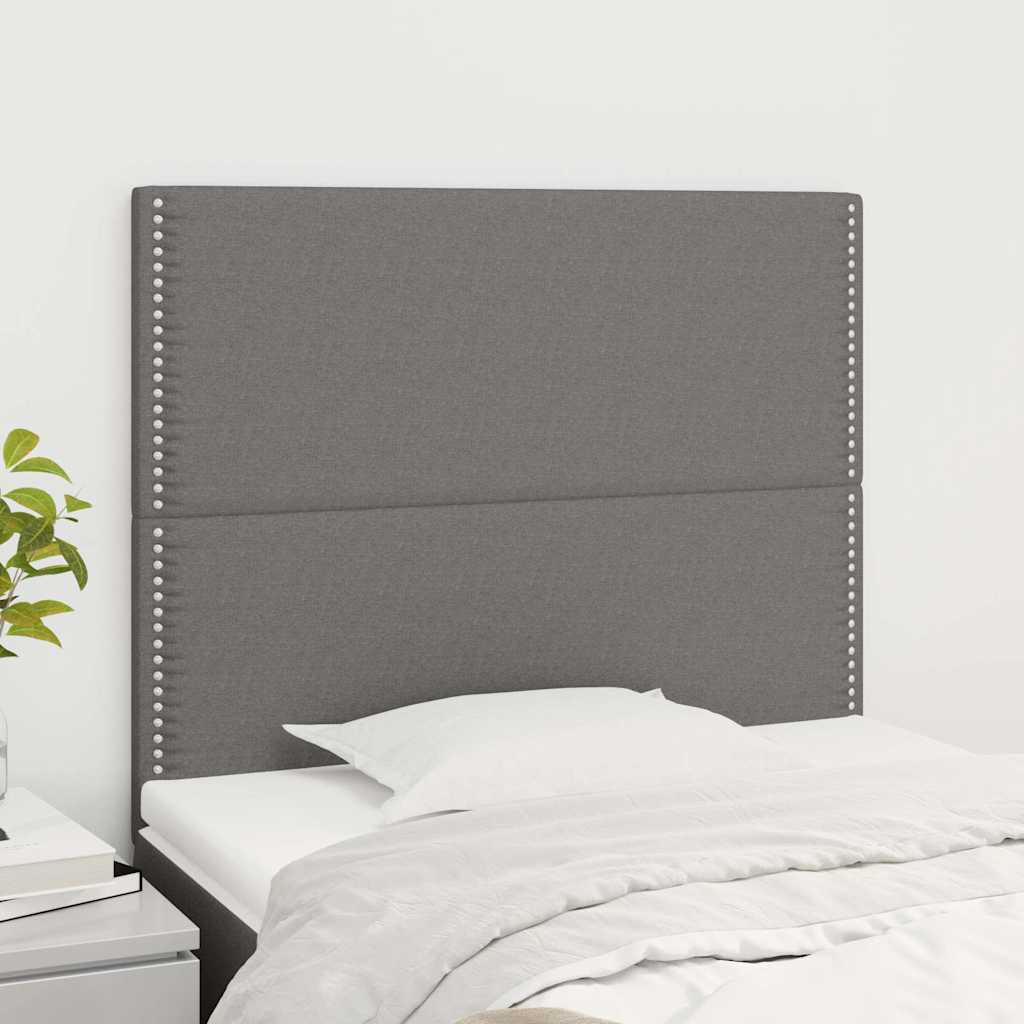 Vidaxl hoofdbord donkergrijs 100x5x118 128 cm stof