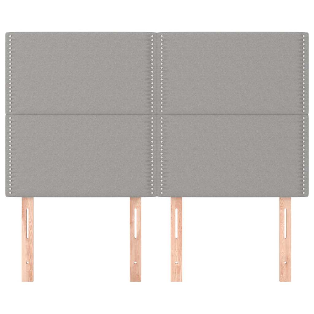 Vidaxl hoofdbord lichtgrijs 144x5x118 128 cm stof