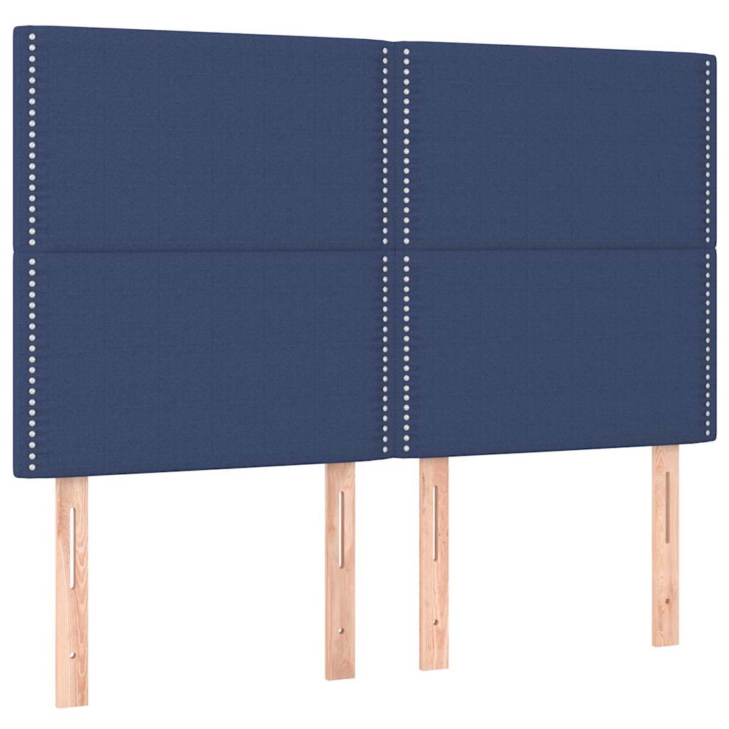Vidaxl hoofdbord blauw 144x5x118 128 cm stof