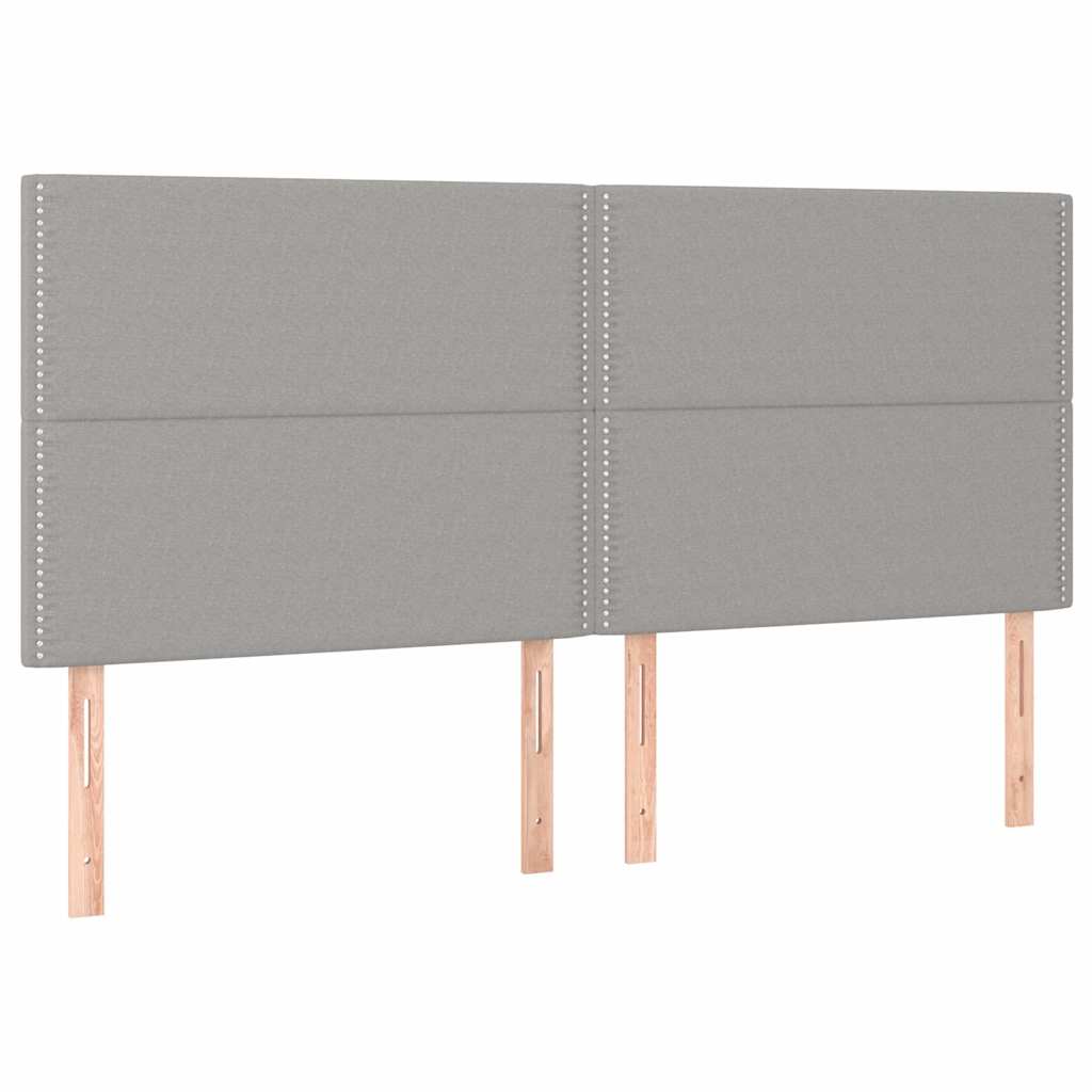Vidaxl hoofdbord lichtgrijs 180x5x118 128 cm stof