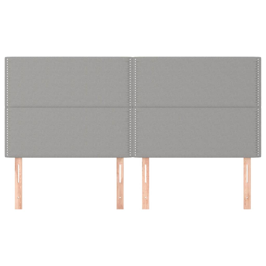Vidaxl hoofdbord lichtgrijs 180x5x118 128 cm stof