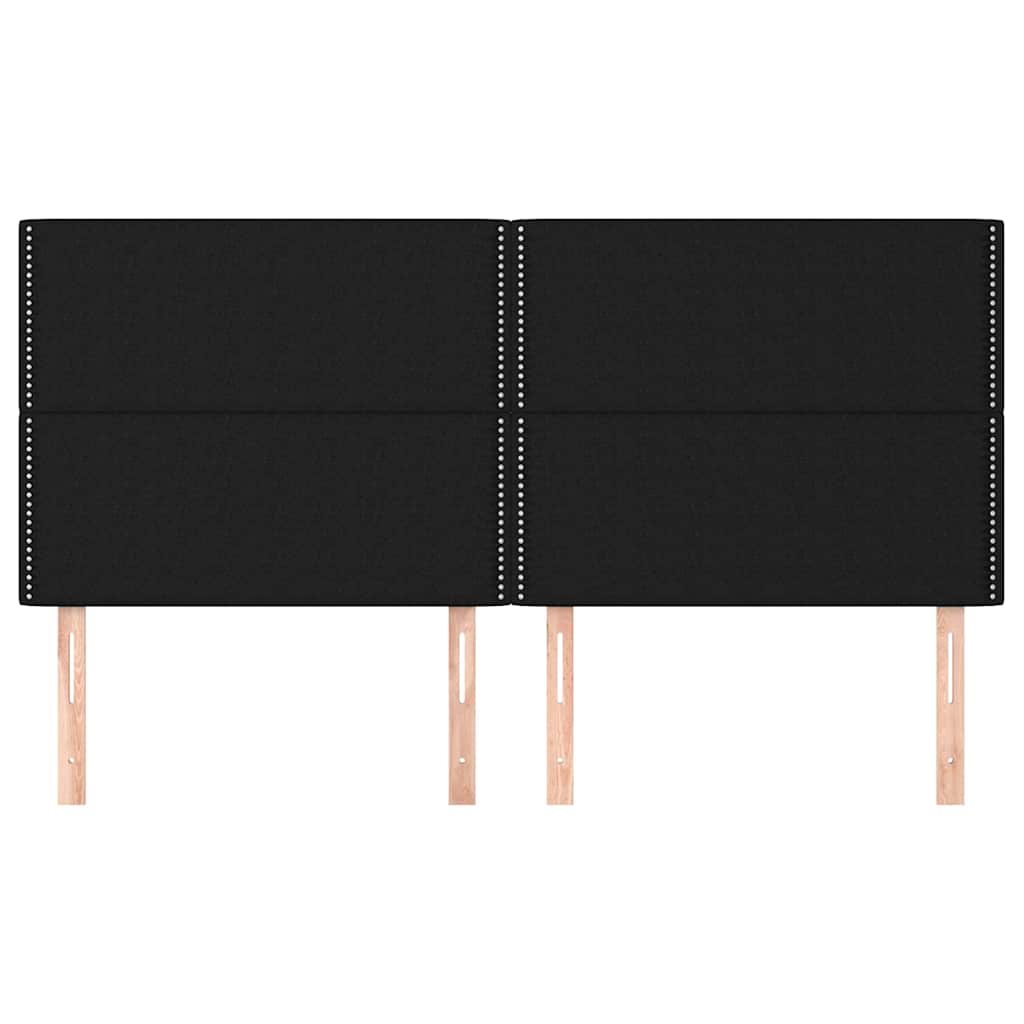 Vidaxl hoofdbord zwart 180x5x118 128 cm stof