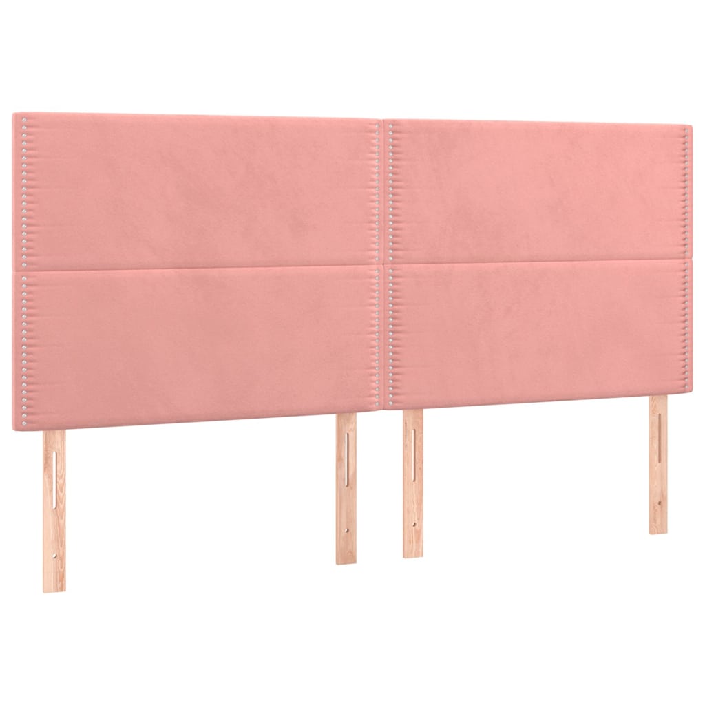 Vidaxl hoofdbord roze 160x5x118 128 cm fluweel