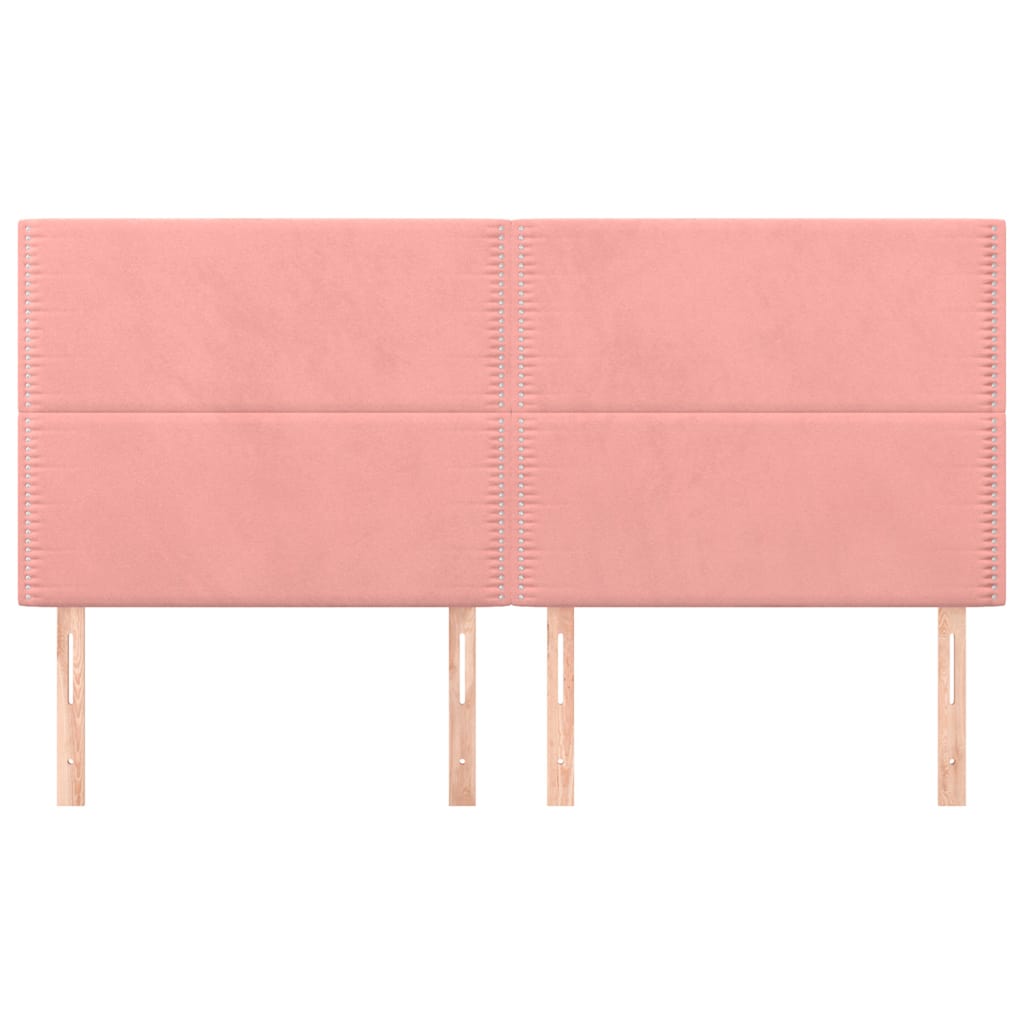 Vidaxl hoofdbord roze 160x5x118 128 cm fluweel