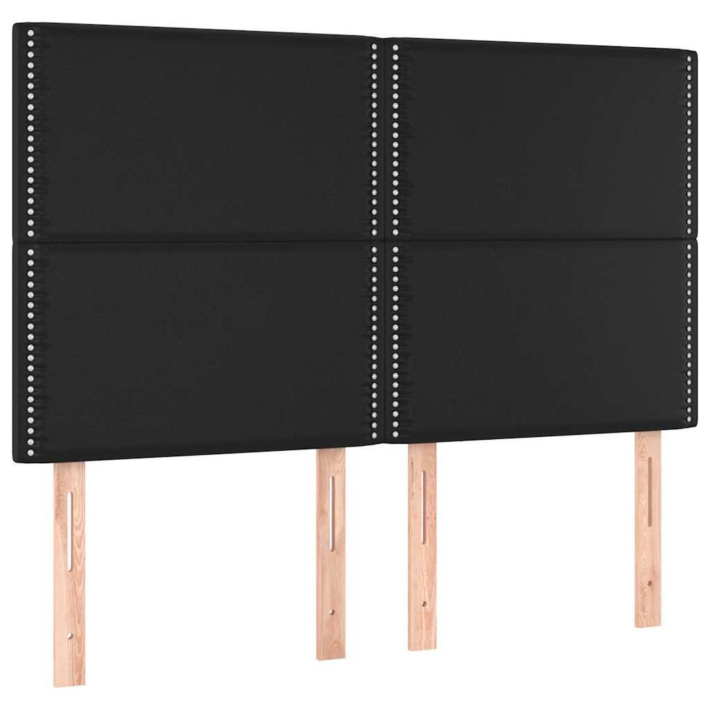 Vidaxl hoofdbord zwart 144x5x118 128 cm kunstleer