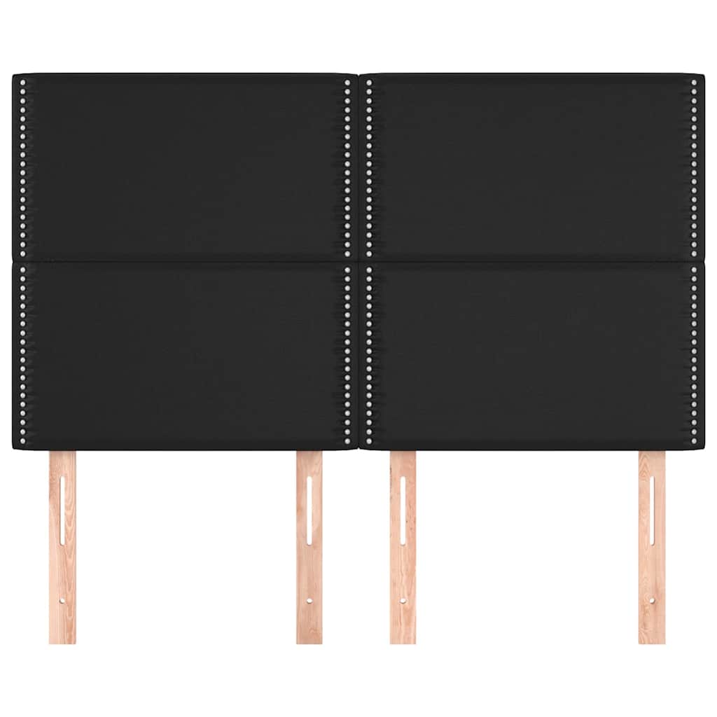 Vidaxl hoofdbord zwart 144x5x118 128 cm kunstleer
