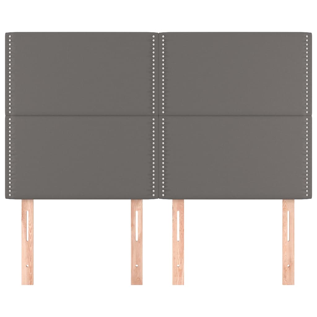 Vidaxl hoofdbord grijs 144x5x118 128 cm kunstleer