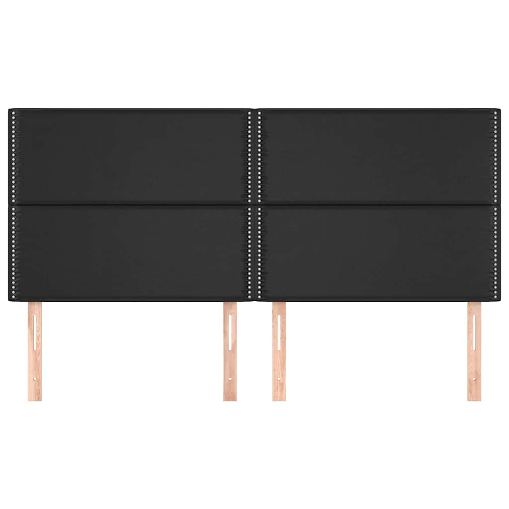 Vidaxl hoofdbord zwart 180x5x118 128 cm kunstleer
