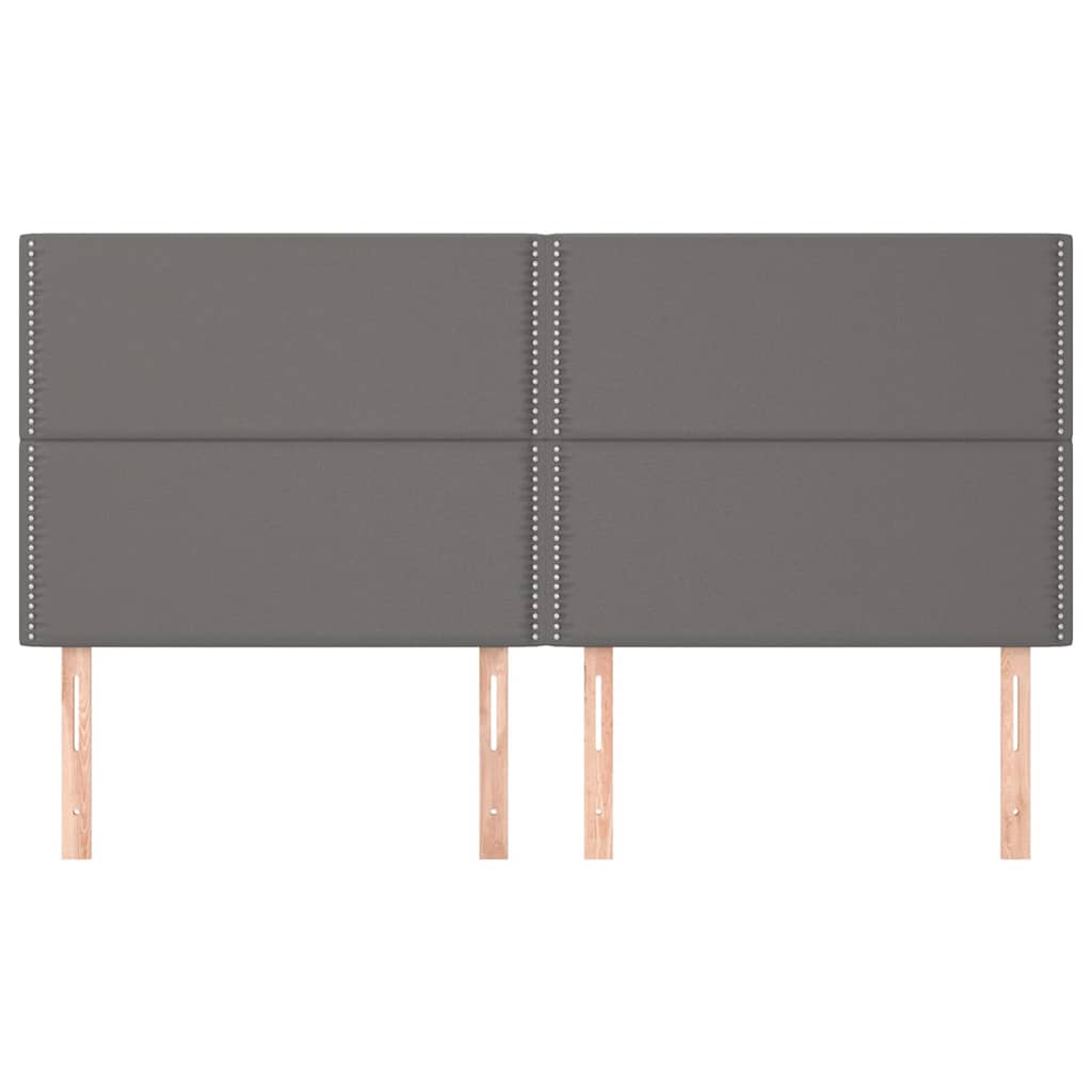 Vidaxl hoofdbord grijs 200x5x118 128 cm kunstleer