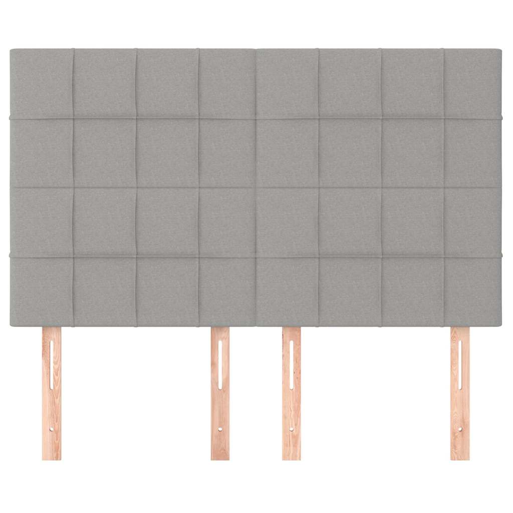 Vidaxl hoofdbord lichtgrijs 144x5x118 128 cm stof