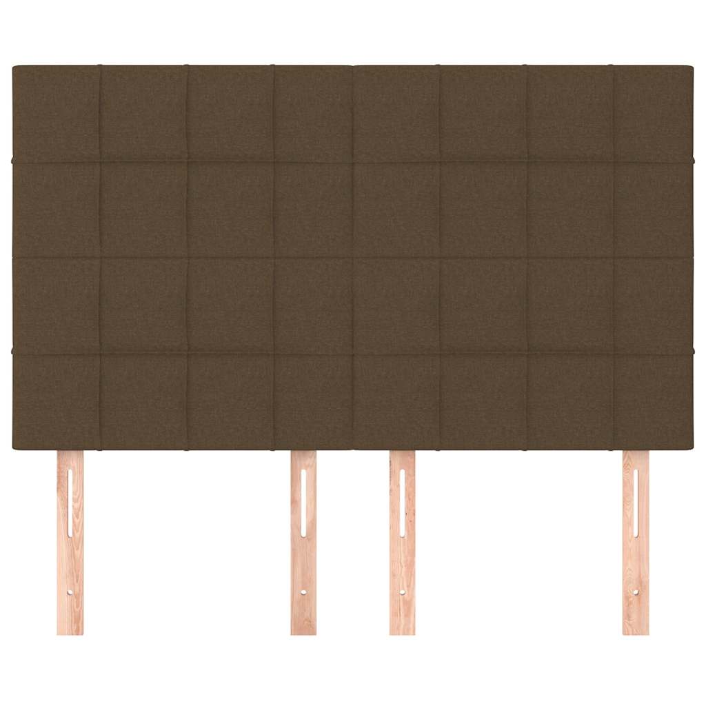 Vidaxl hoofdbord donkerbruin 144x5x118 128 cm stof