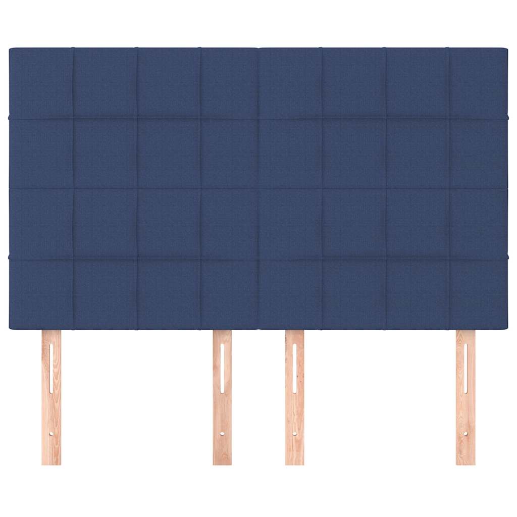 Vidaxl hoofdbord blauw 144x5x118 128 cm stof