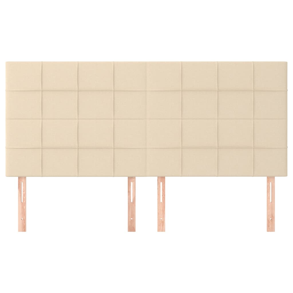 Vidaxl hoofdbord crème 180x5x118 128 cm stof