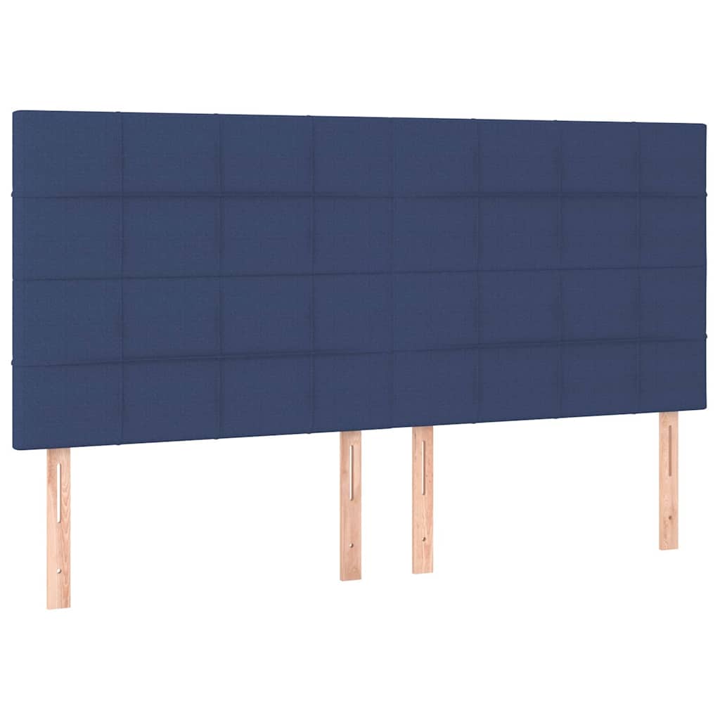 Vidaxl hoofdbord blauw 180x5x118 128 cm stof