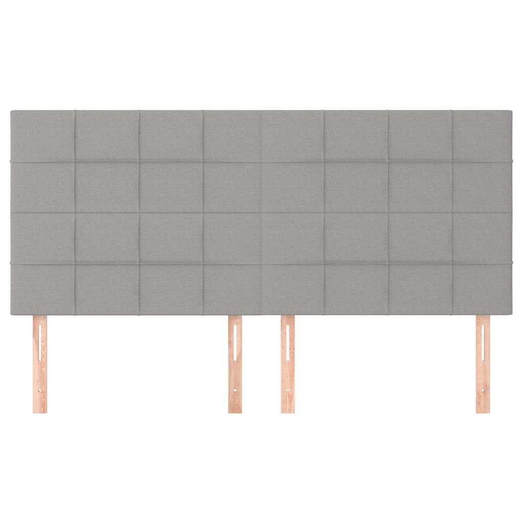 Vidaxl hoofdbord lichtgrijs 200x5x118 128 cm stof