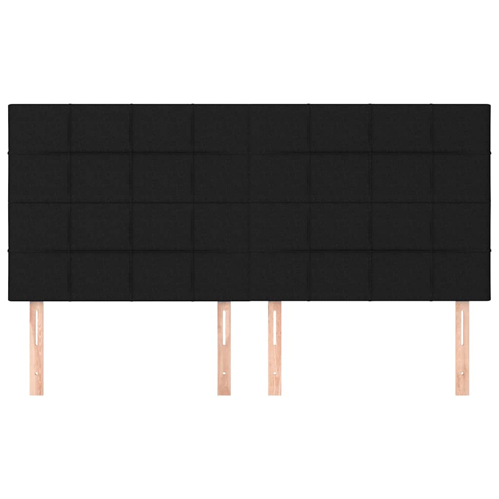 Vidaxl hoofdbord zwart 200x5x118 128 cm stof