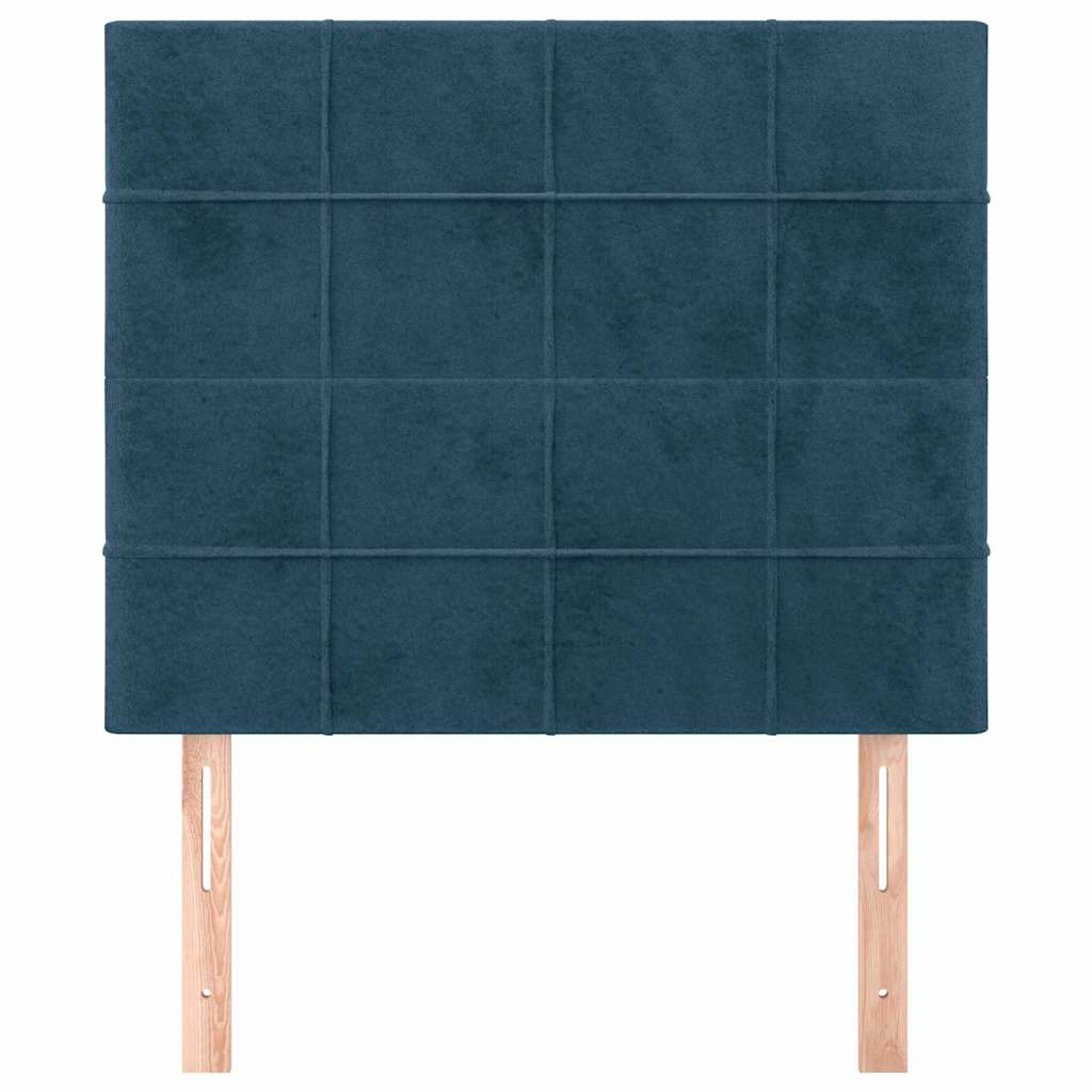 Vidaxl hoofdbord donkerblauw 80x5x118 128 cm fluweel