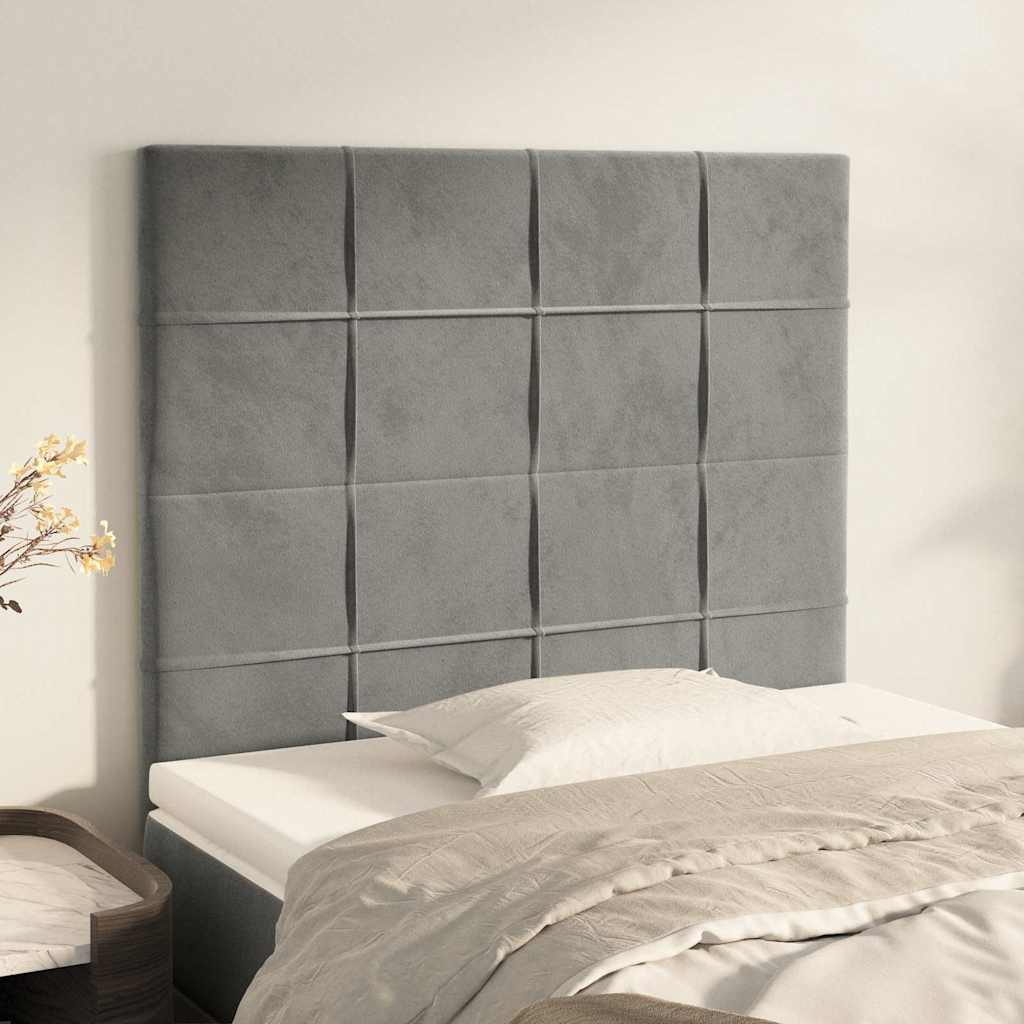 Vidaxl hoofdbord lichtgrijs 100x5x118 128 cm fluweel