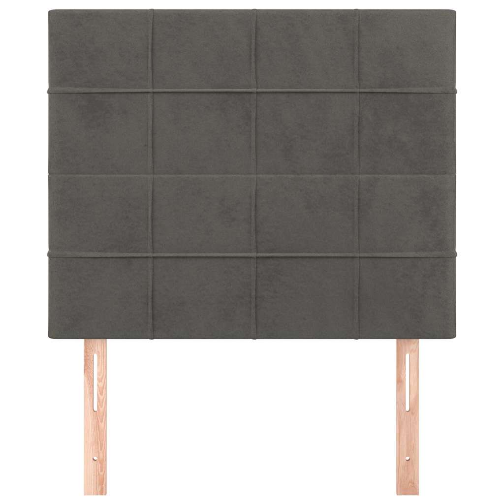 Vidaxl hoofdbord donkergrijs 100x5x118 128 cm fluweel