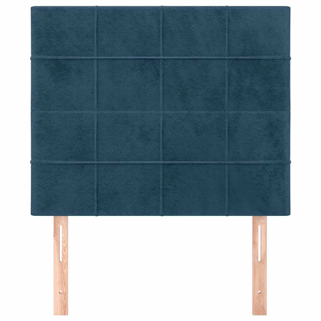 Vidaxl hoofdbord donkerblauw 100x5x118 128 cm fluweel