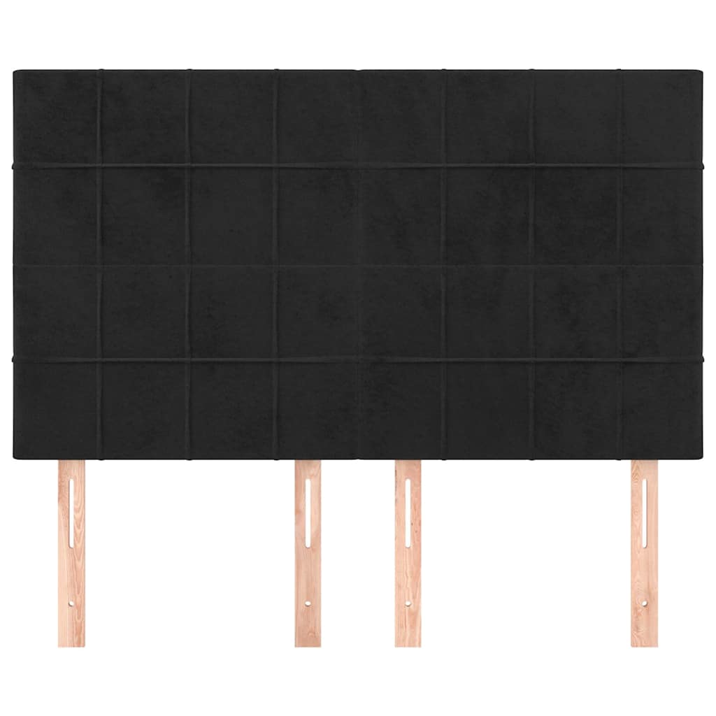 Vidaxl hoofdbord zwart 144x5x118 128 cm fluweel