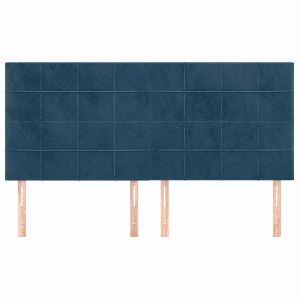 Vidaxl hoofdbord donkerblauw 180x5x118 128 cm fluweel