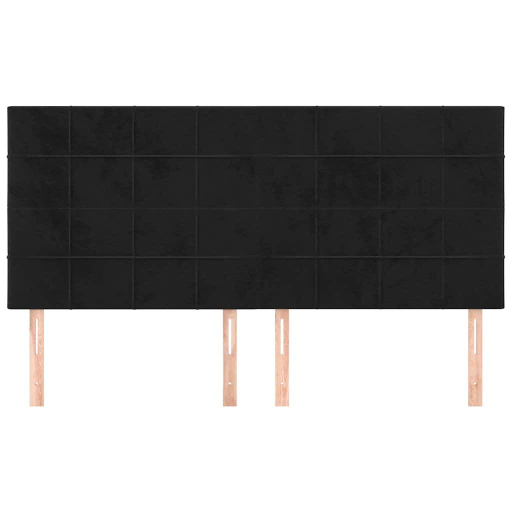 Vidaxl hoofdbord zwart 200x5x118 128 cm fluweel