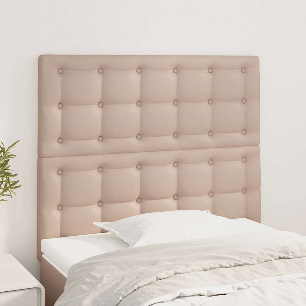 Vidaxl hoofdbord cappuccino 90x5x118 128 cm kunstleer