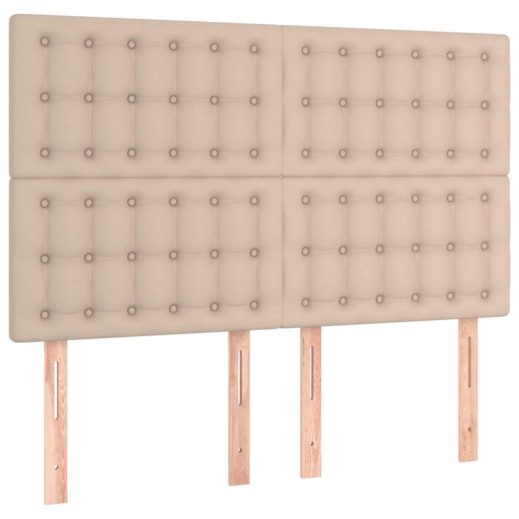 Vidaxl hoofdbord cappuccino 144x5x118 128 cm kunstleer