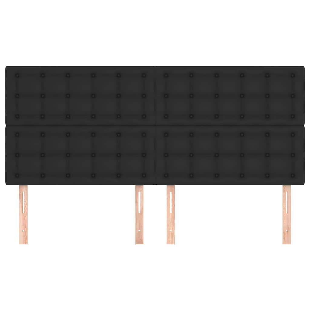 Vidaxl hoofdbord zwart 160x5x118 128 cm kunstleer