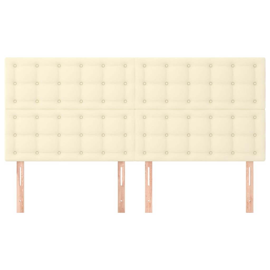 Vidaxl hoofdbord crème 200x5x118 128 cm kunstleer