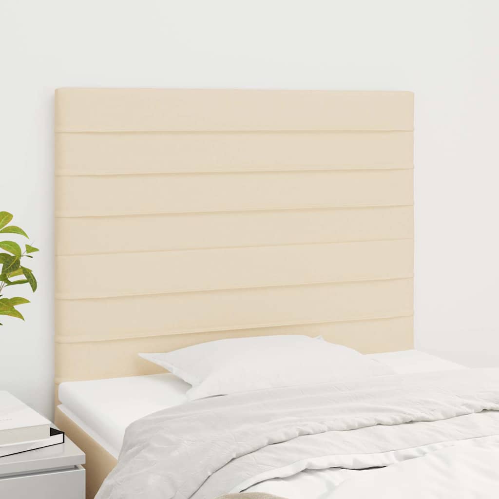 Vidaxl hoofdbord crème 90x5x118 128 cm stof