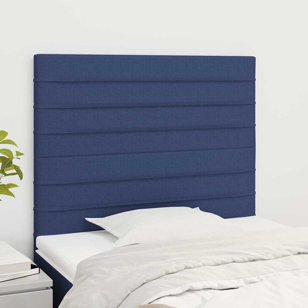 Vidaxl hoofdbord blauw 90x5x118 128 cm stof