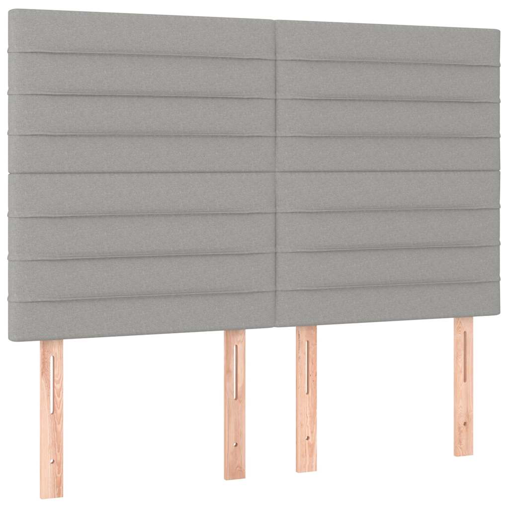 Vidaxl hoofdbord lichtgrijs 144x5x118 128 cm stof