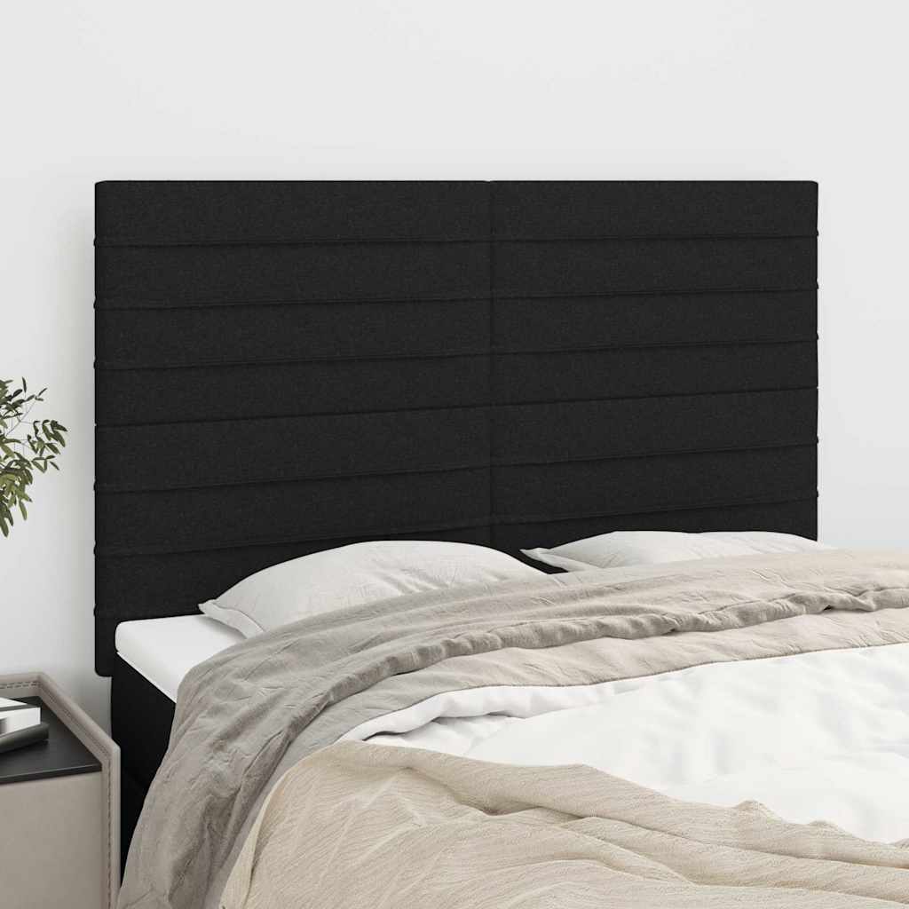 Vidaxl hoofdbord zwart 144x5x118 128 cm stof