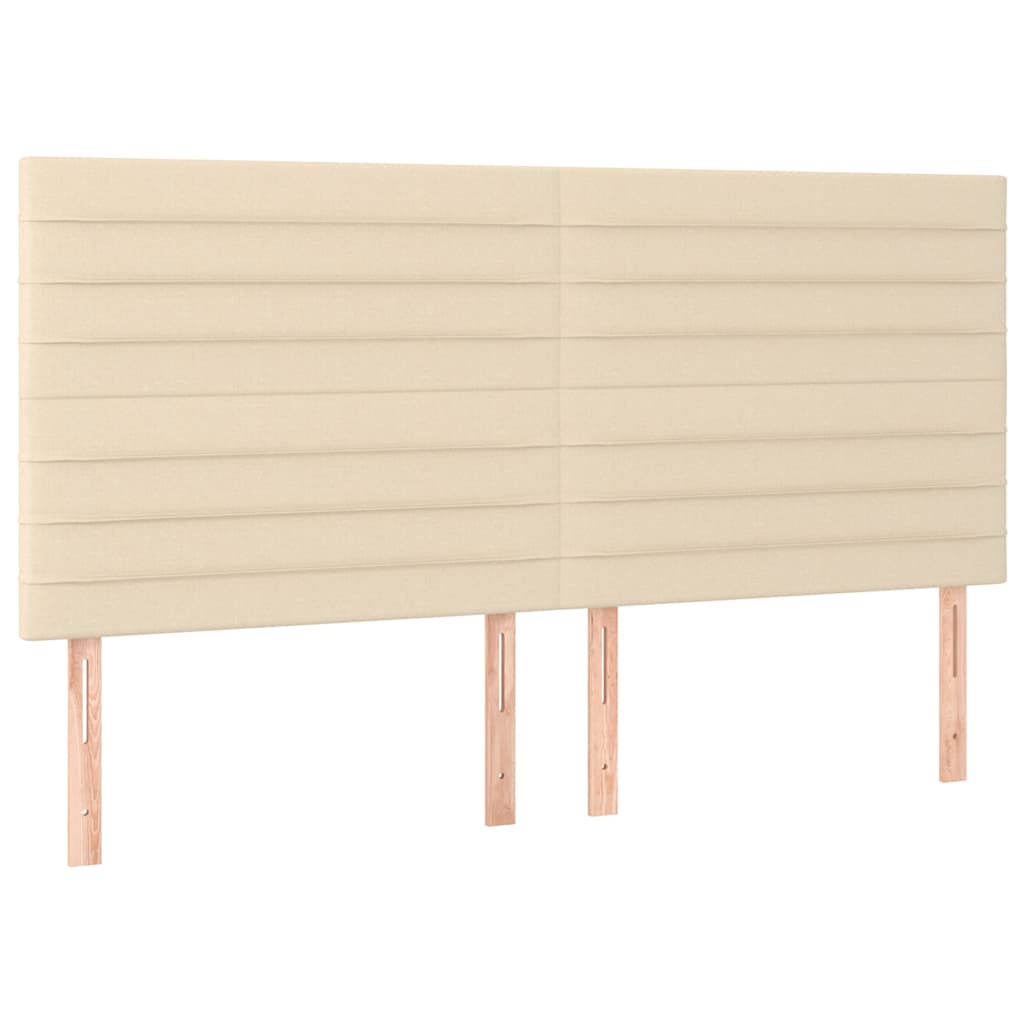 Vidaxl hoofdbord crème 180x5x118 128 cm stof