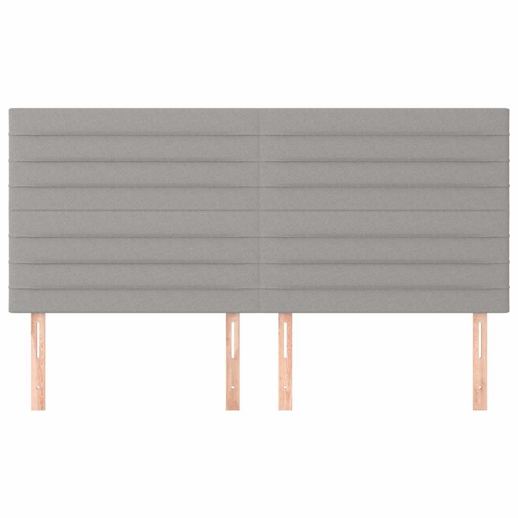 Vidaxl hoofdbord lichtgrijs 200x5x118 128 cm stof