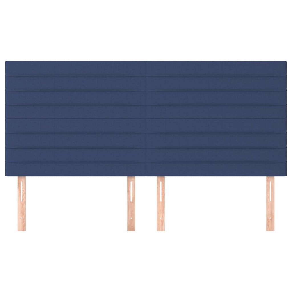 Vidaxl hoofdbord blauw 200x5x118 128 cm stof