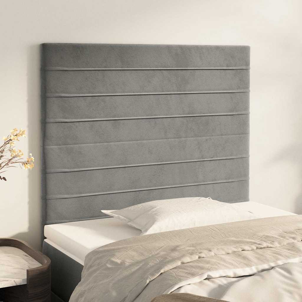 Vidaxl hoofdbord lichtgrijs 80x5x118 128 cm fluweel