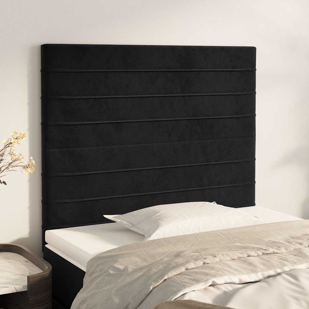 Vidaxl hoofdbord zwart 100x5x118 128 cm fluweel