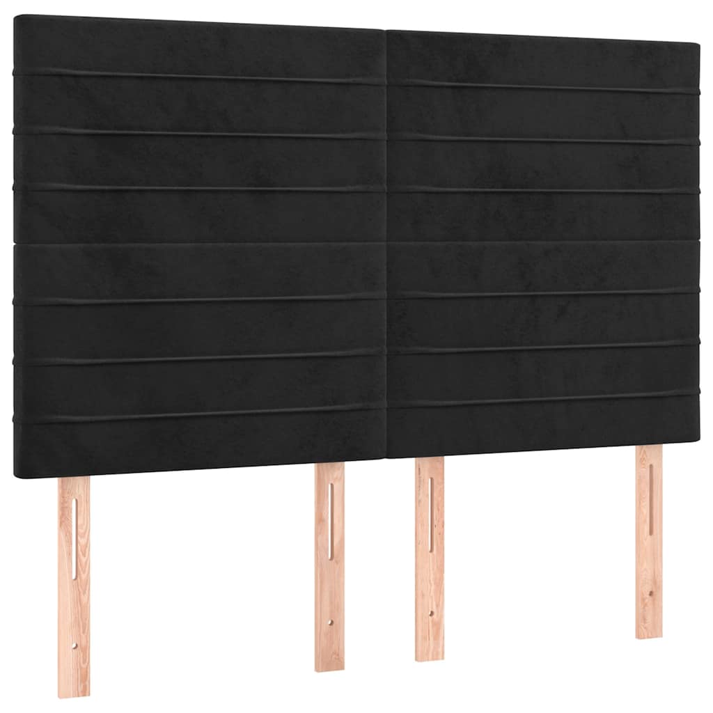 Vidaxl hoofdbord zwart 144x5x118 128 cm fluweel