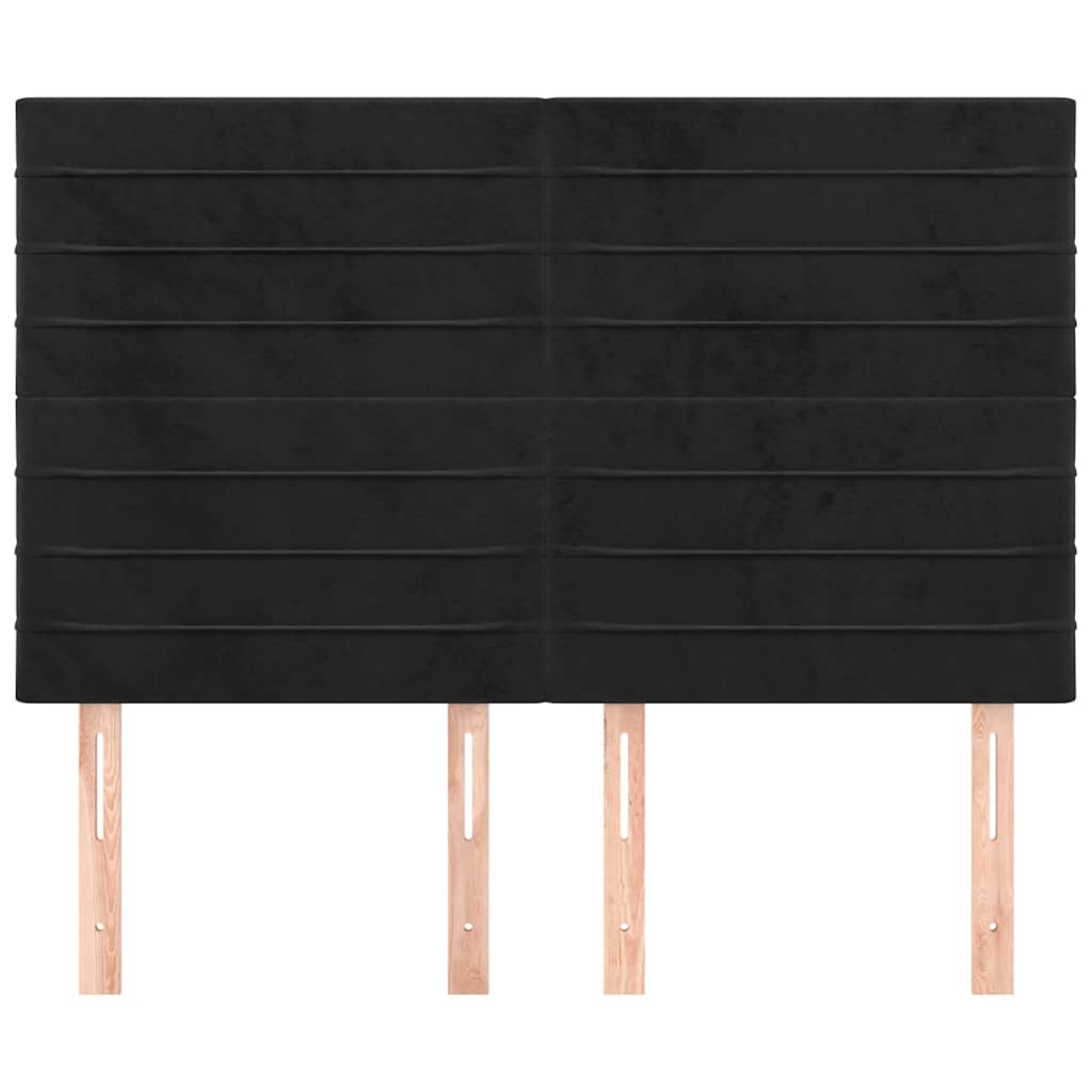 Vidaxl hoofdbord zwart 144x5x118 128 cm fluweel