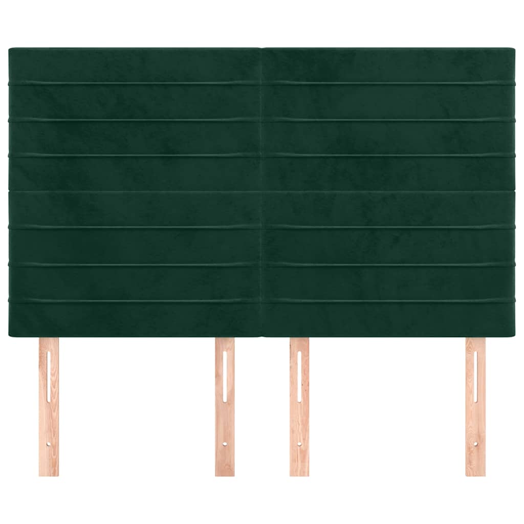 Vidaxl hoofdbord donkergroen 144x5x118 128 cm fluweel