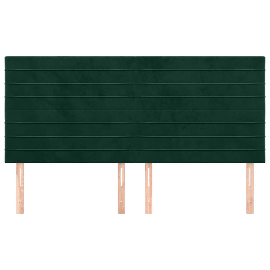 Vidaxl hoofdbord donkergroen 160x5x118 128 cm fluweel